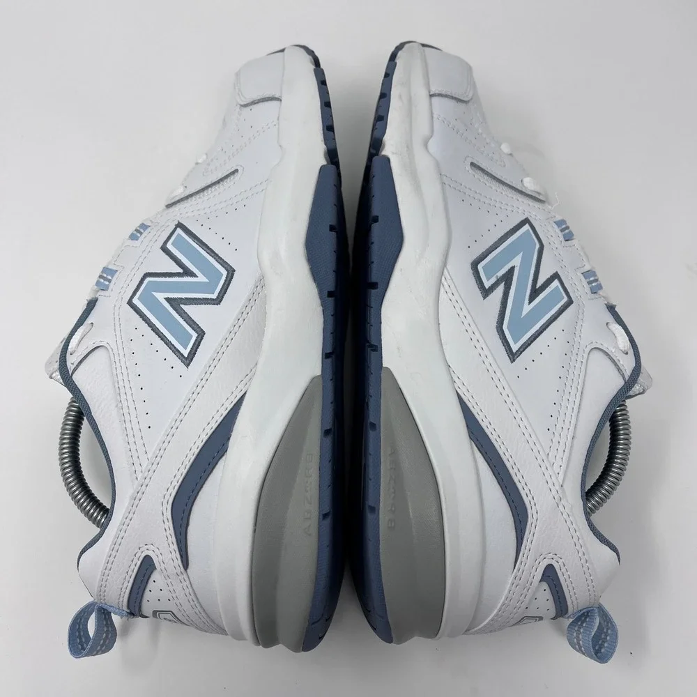 New Balance 608 Training Shoes Comfort Cushioned White Blue Mens 8.5‎ Womens 10